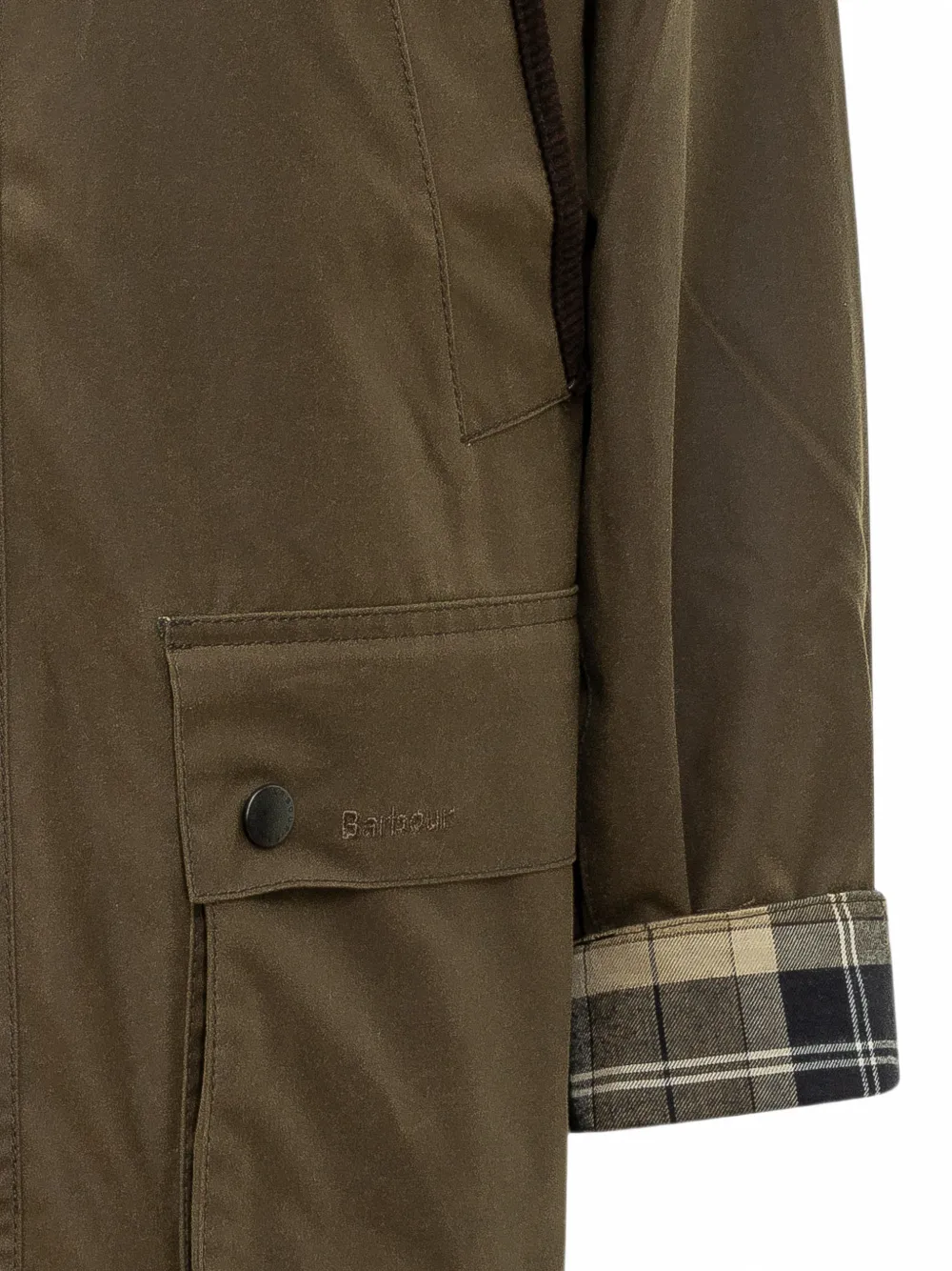 Barbour Bedale jack met ribfluwelen kraag van gewaxt katoen Bruin