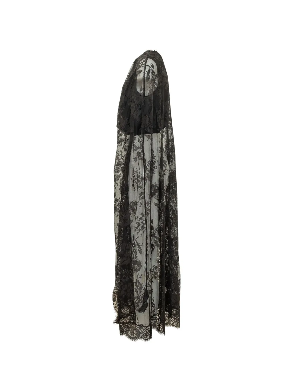 ZIMMERMANN Asymmetrische top met bloemenkant Zwart