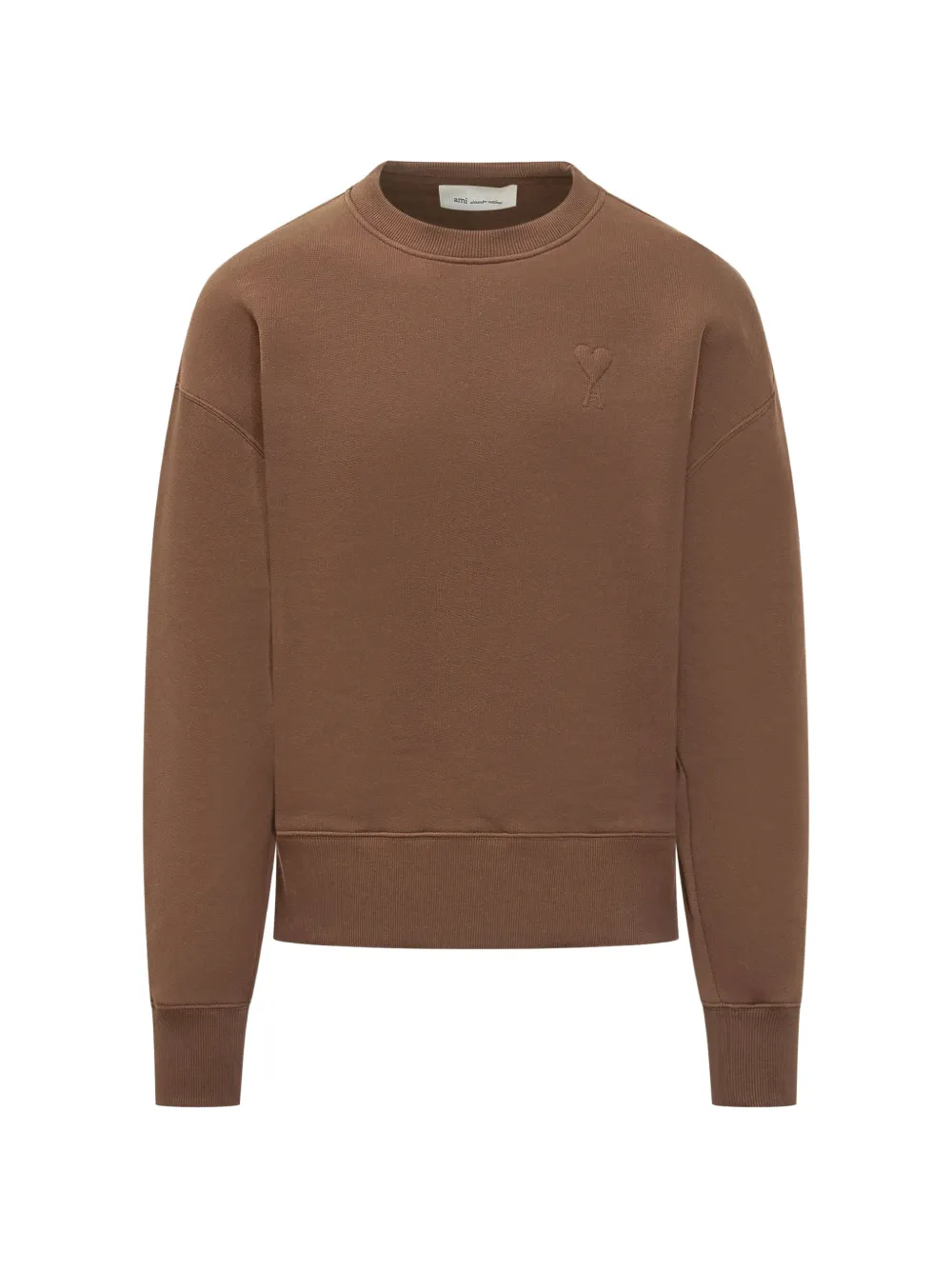 Ami Alexandre Mattiussi Ami De Coeur Sweatshirt In Brown
