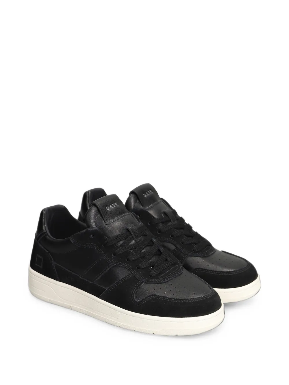 D.A.T.E. Court 2.0 perforated panelled sneakers Zwart