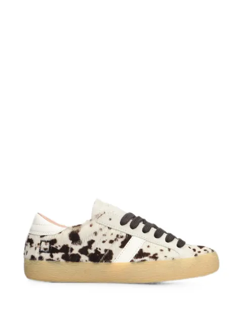 D.A.T.E. animal-print pony-hair sneakers