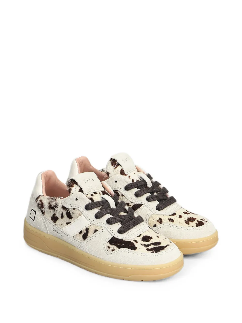 D.A.T.E. Court 2.0 sneakers met dierenprint Beige