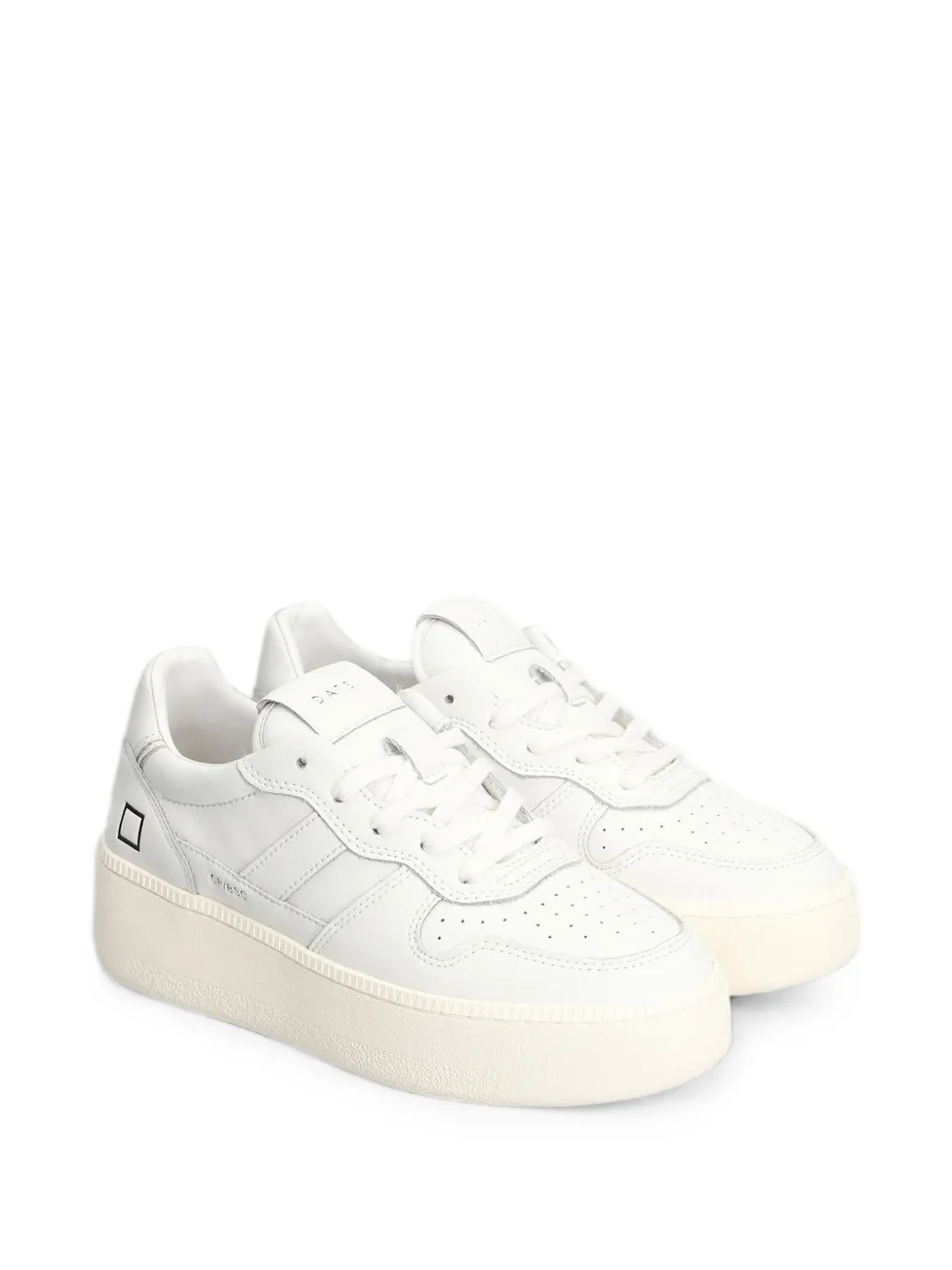 D.A.T.E. Court leren sneakers Wit