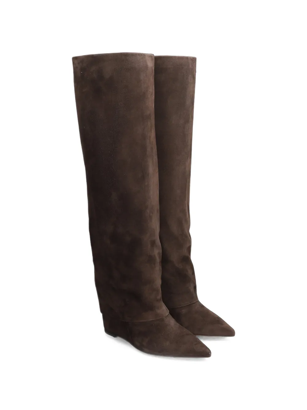 The Seller foldover wedge boots Bruin