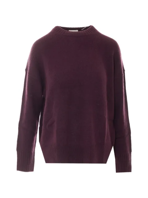 Allude ribbed-trim crew-neck sweater