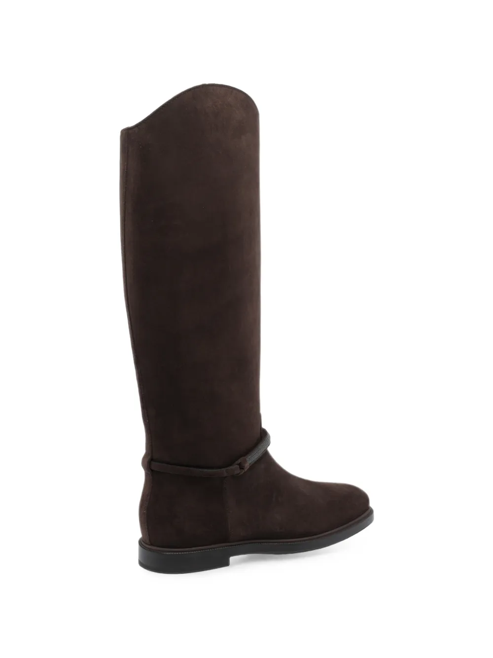 Brunello Cucinelli Monili-embellished suede boots Bruin