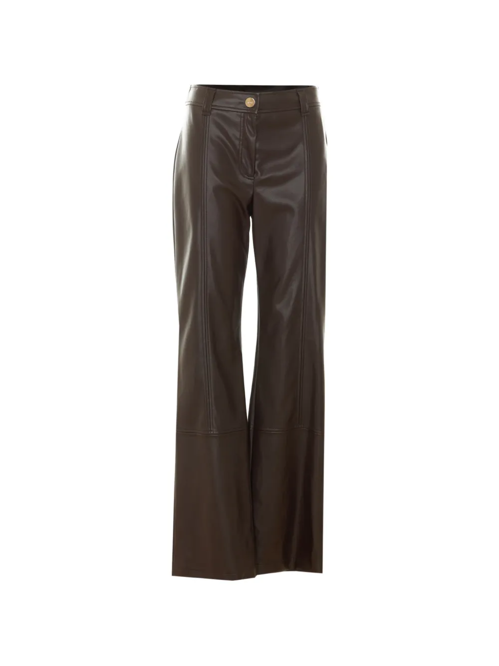 LIU JO coated fabric trousers - Marrone