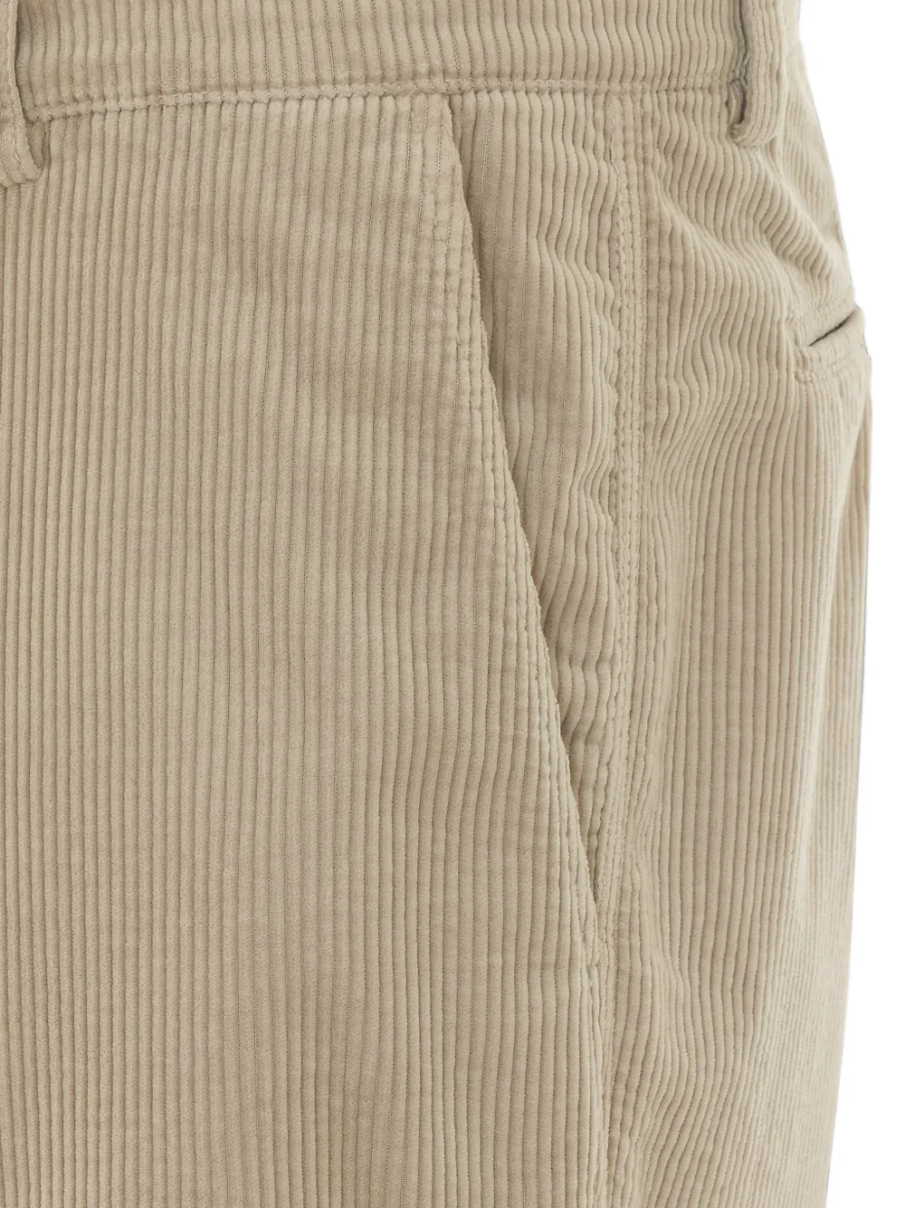 Brunello Cucinelli garment-dyed trousers in cotton corduroy Beige