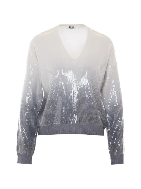 LIU JO dégradé-effect sweater with sequins