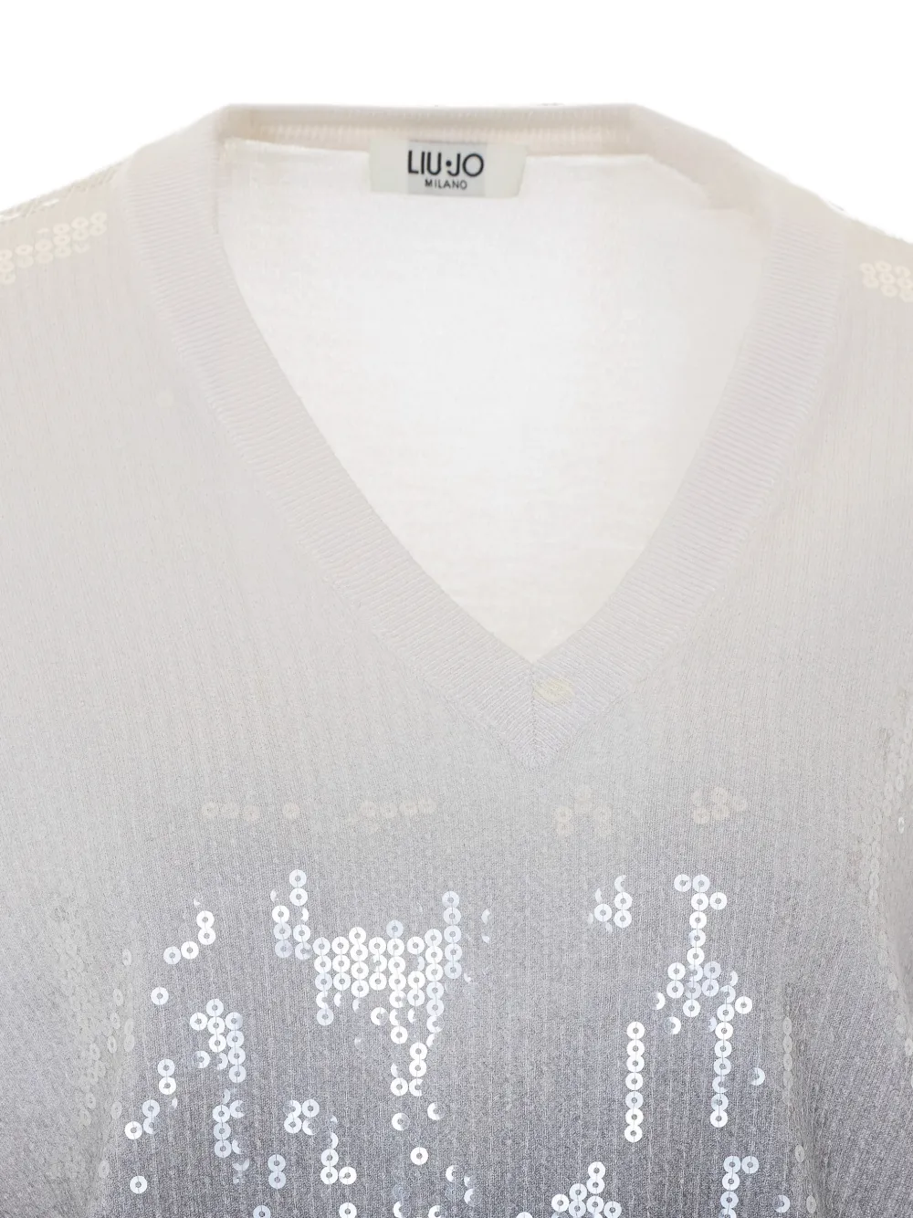 LIU JO dégradé-effect sweater with sequins Grijs