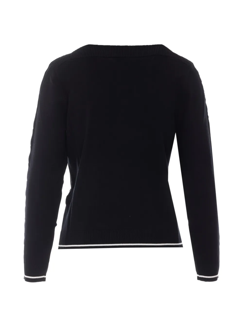 LIU JO sweater with contrast trim Zwart