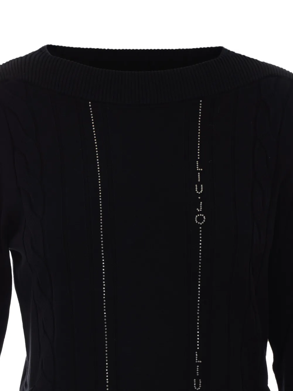 LIU JO sweater with contrast trim Zwart