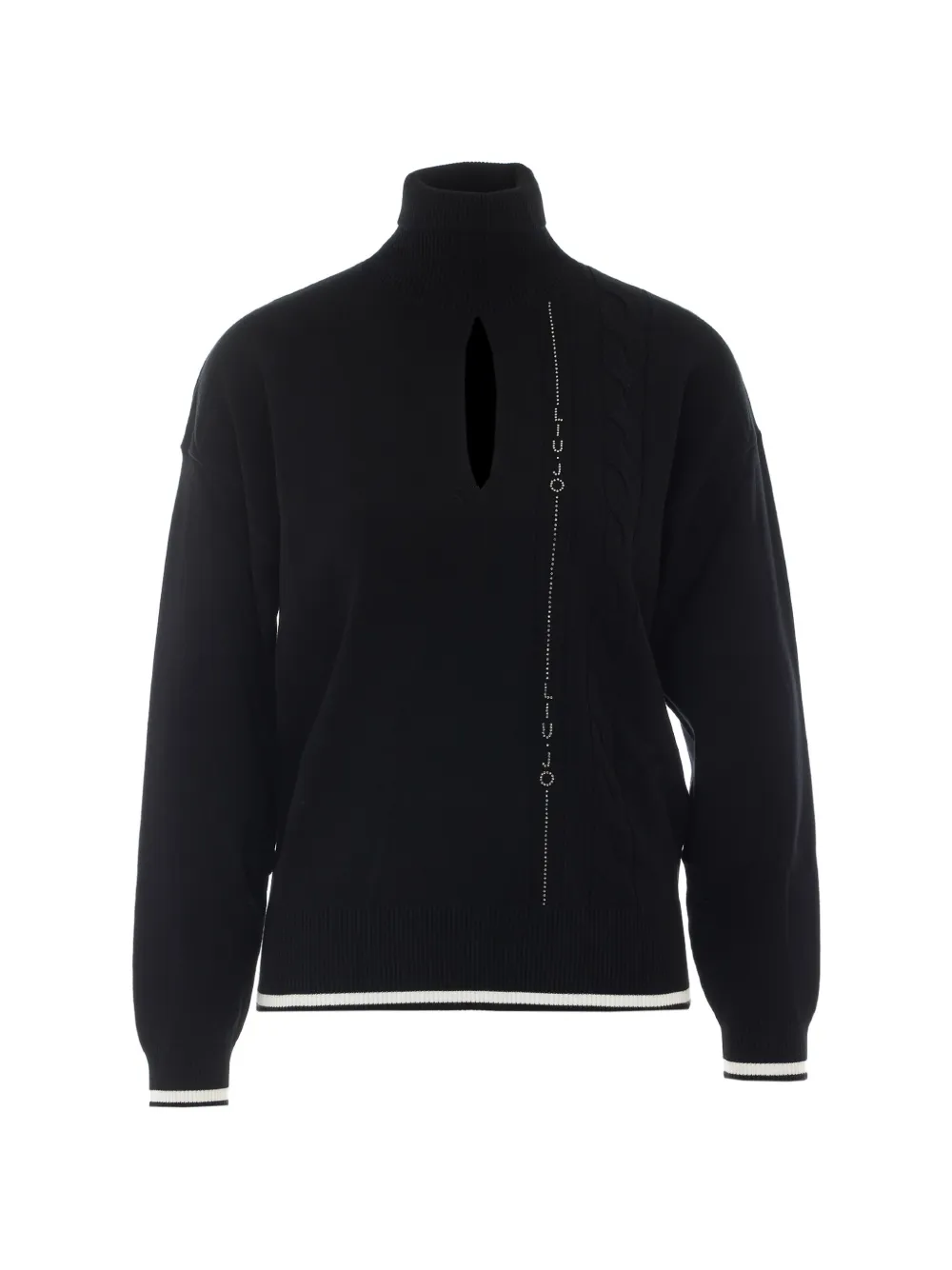 LIU JO turtleneck sweater with cut-out - Nero