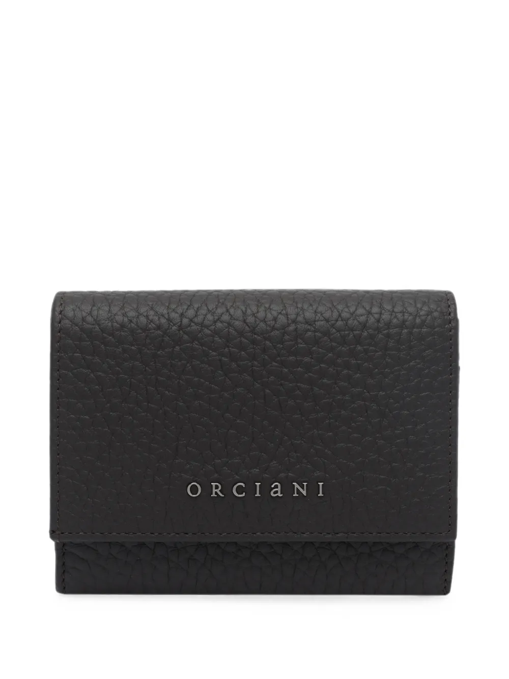 Orciani grained leather wallet - Braun