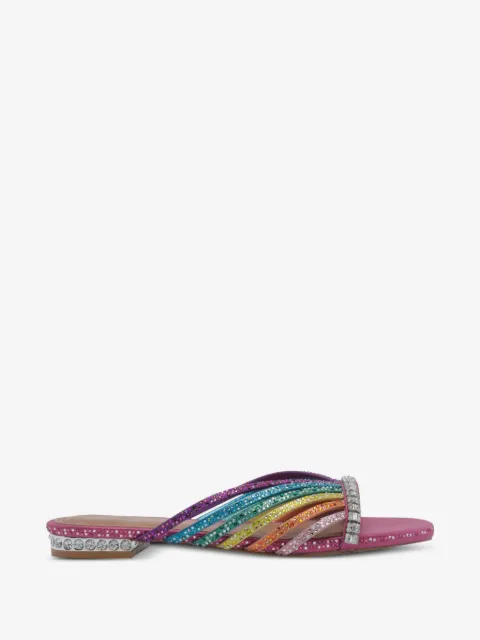 Kurt Geiger London crystal strap flat mules