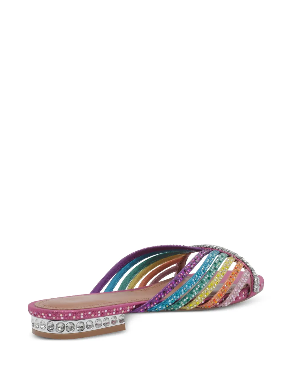 Kurt Geiger London crystal strap flat mules Roze