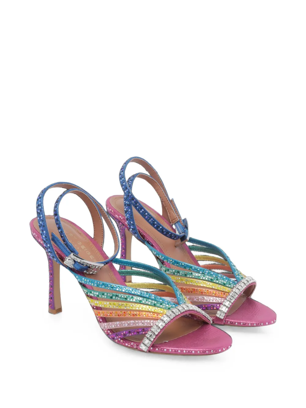 Kurt Geiger London crystal-embellished strappy sandals Roze