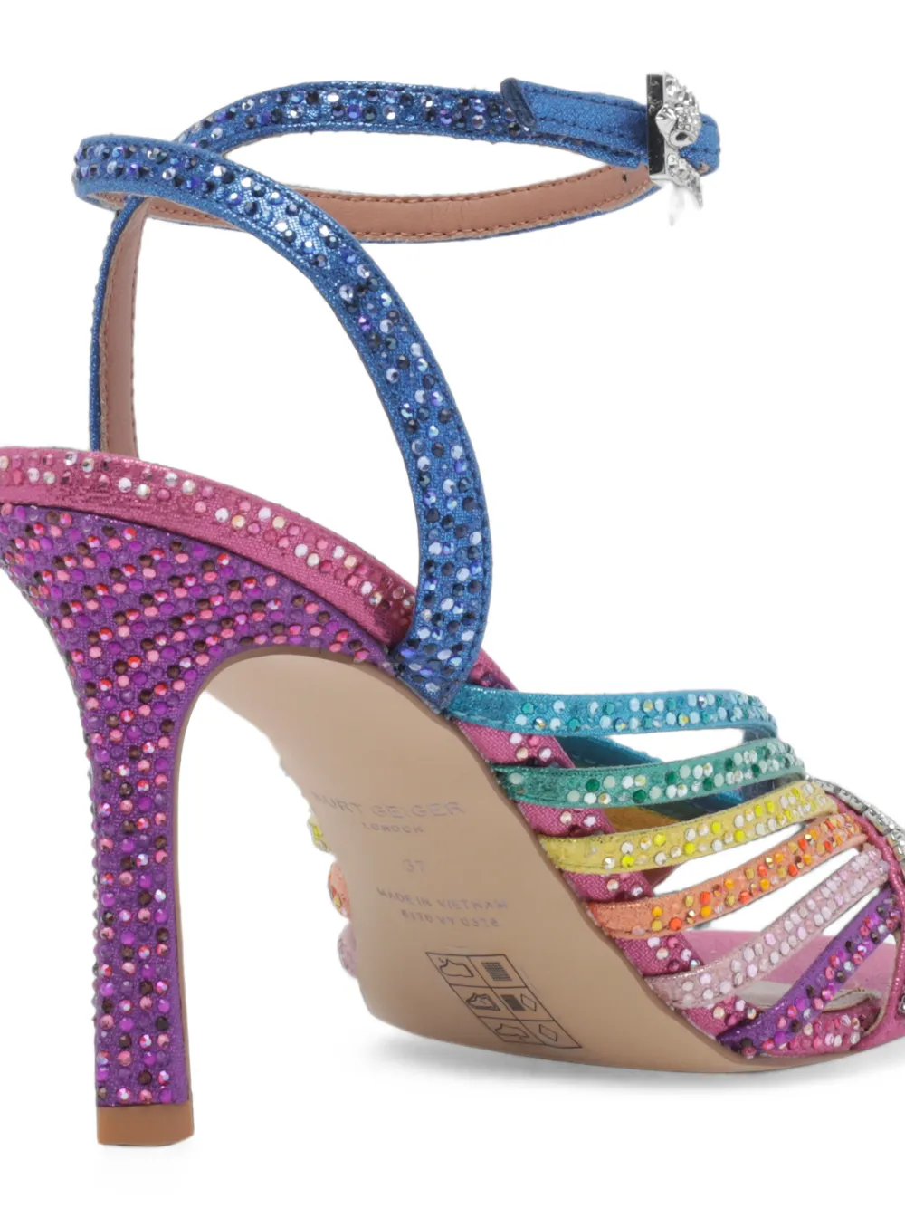 Kurt Geiger London crystal-embellished strappy sandals Roze