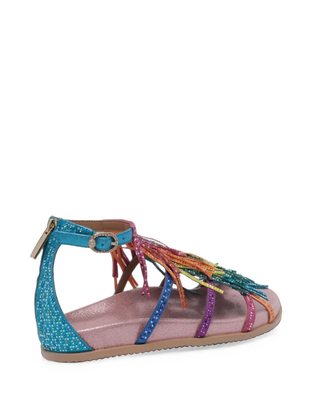 Kurt Geiger London fringe flat sandals Blauw
