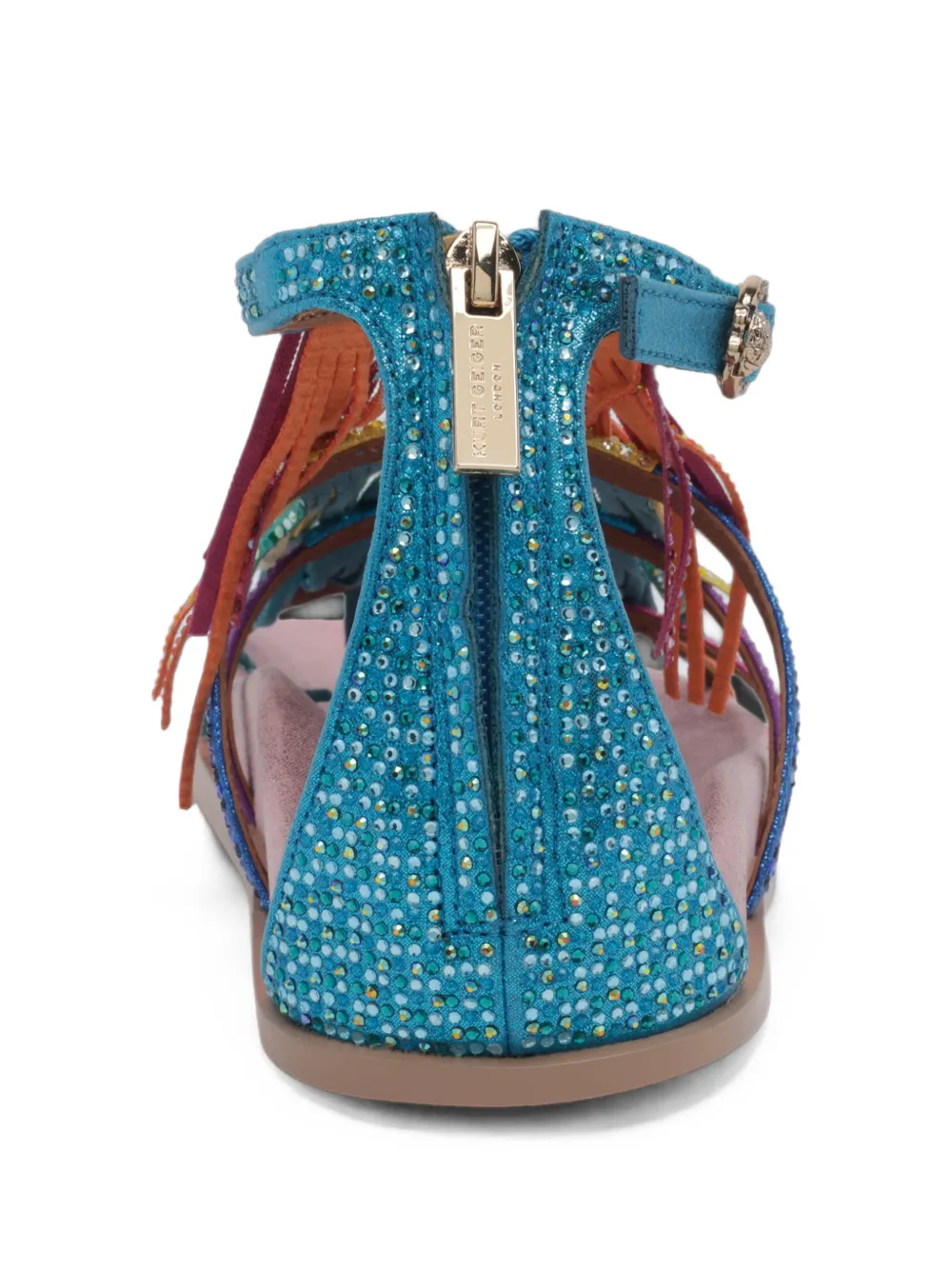 Kurt Geiger London fringe flat sandals Blauw