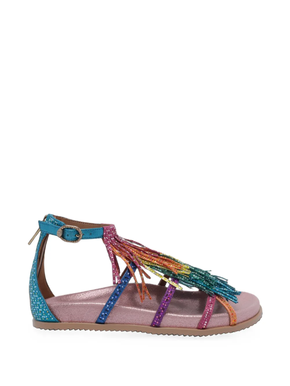 Kurt Geiger London fringe flat sandals Blauw