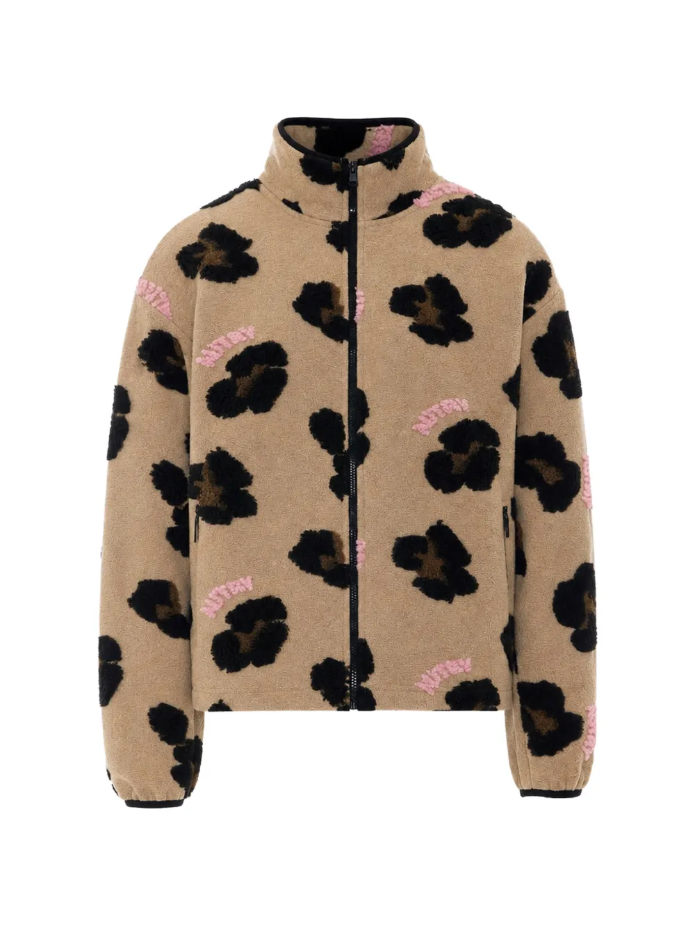 Autry Leopard-print Fleece Jacket In Brown