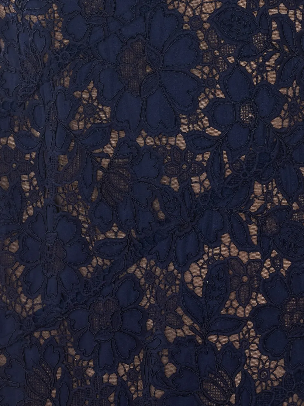 Self-Portrait Spiraalvormige midi-jurk met kant Blauw