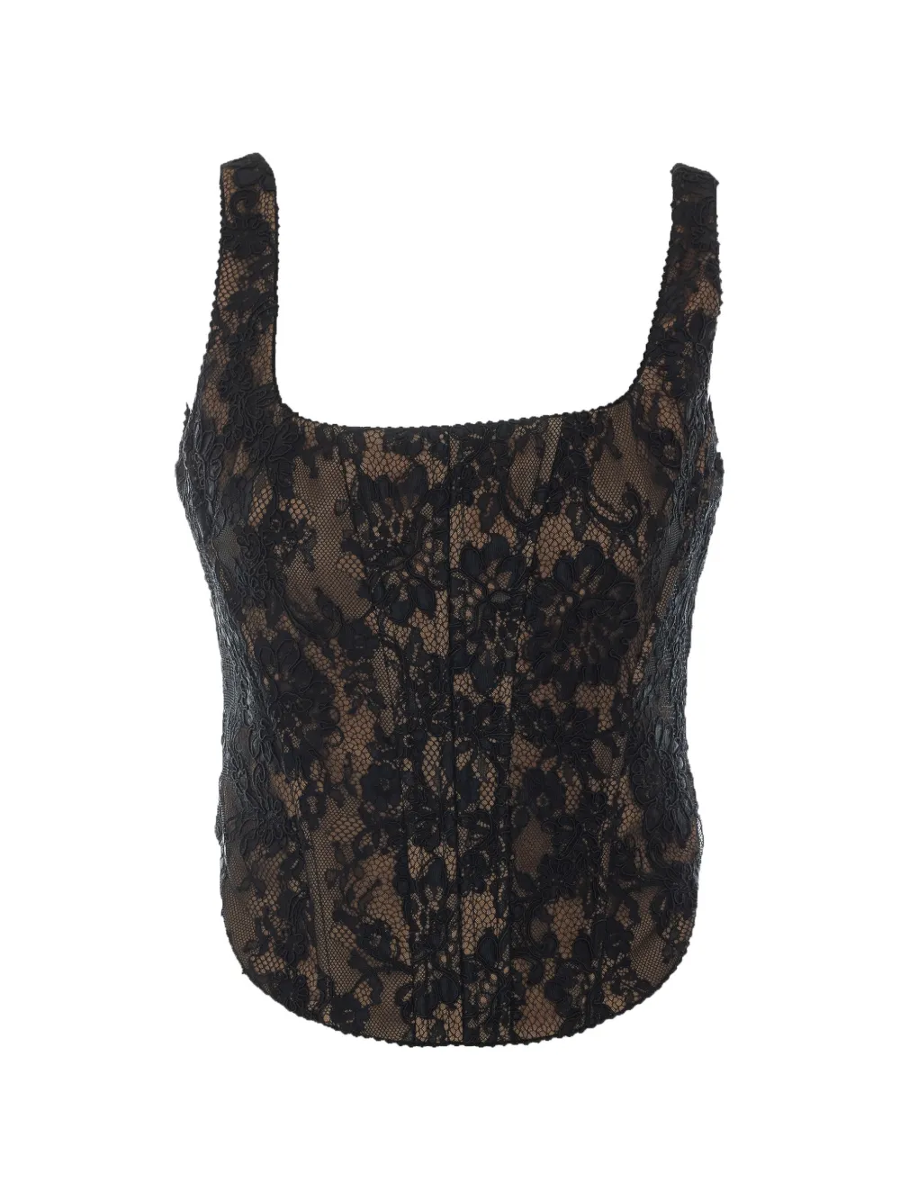 Self-Portrait black lace corset top - Nero