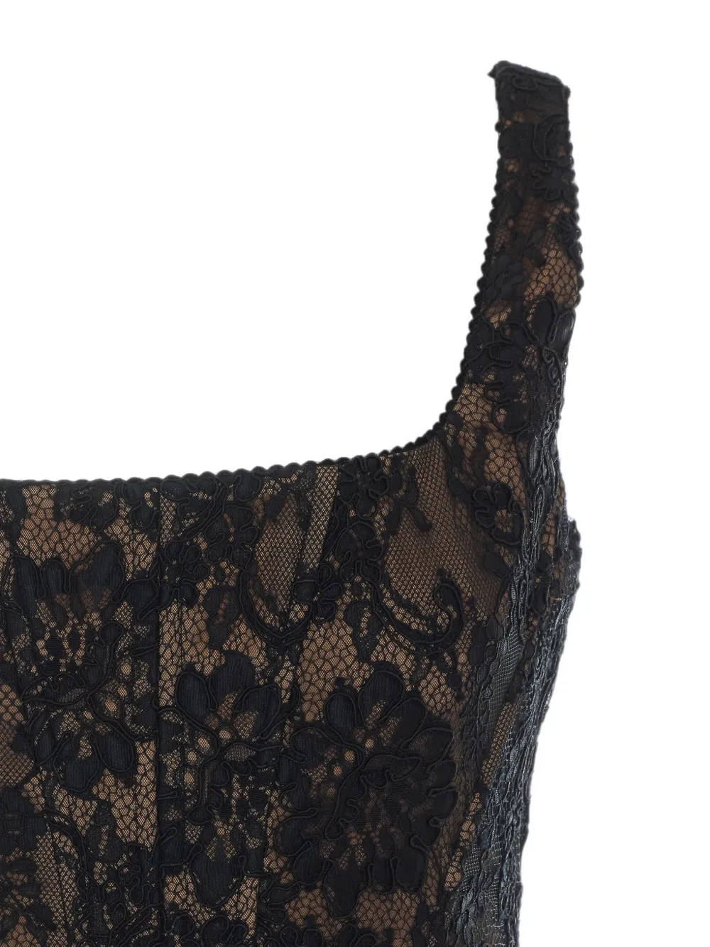 Self-Portrait Black Lace Corset Top, view 3