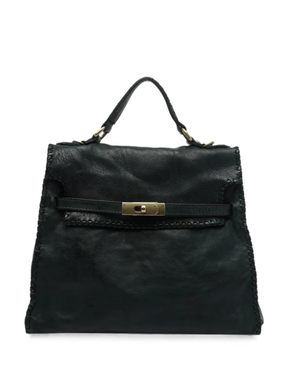 Campomaggi Ginevra large turn-lock calf leather shoulder bag - Grün