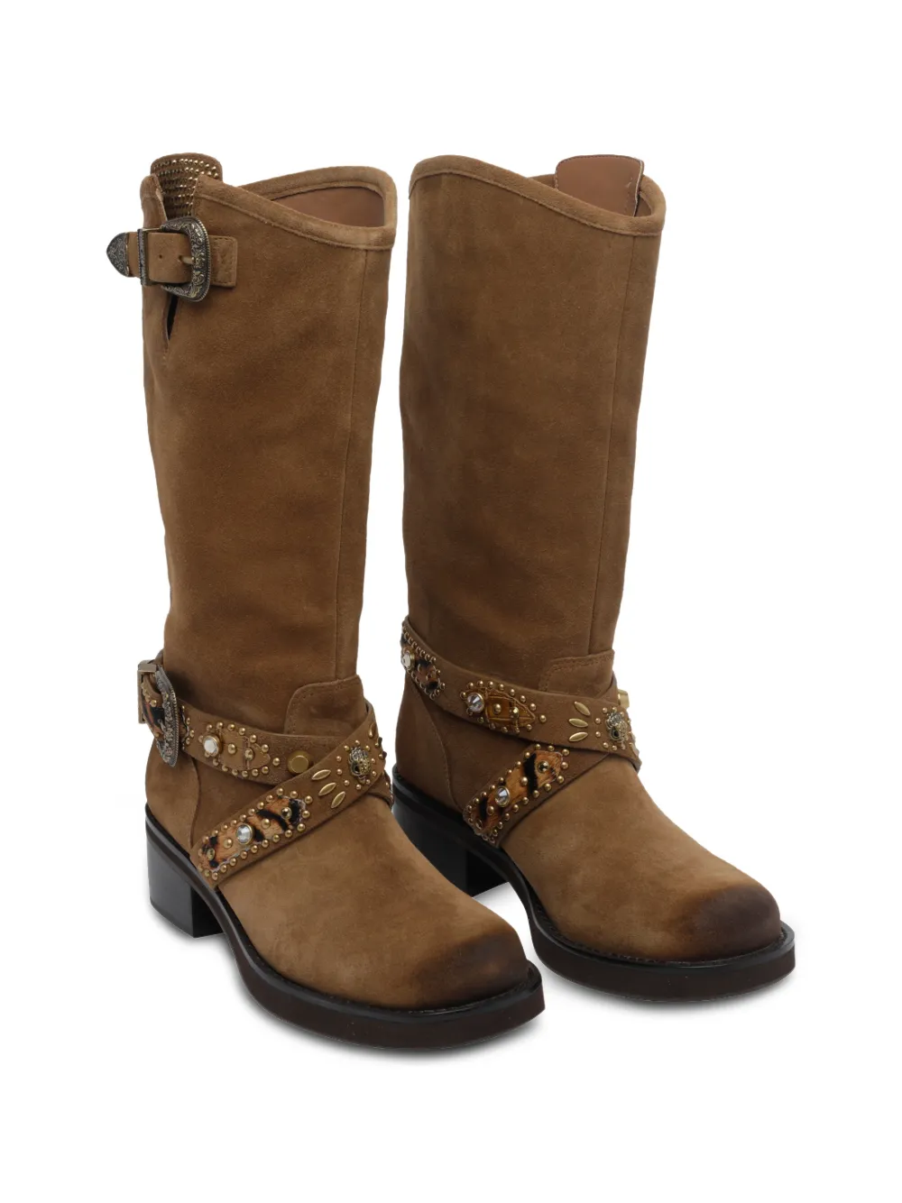 Kurt Geiger London buckle-detail Western boots Bruin