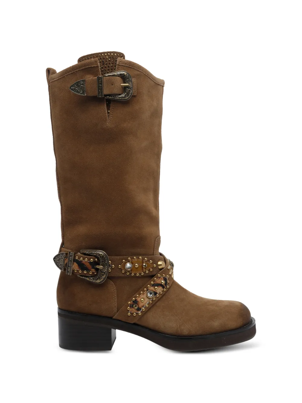 Kurt Geiger London buckle-detail Western boots Bruin