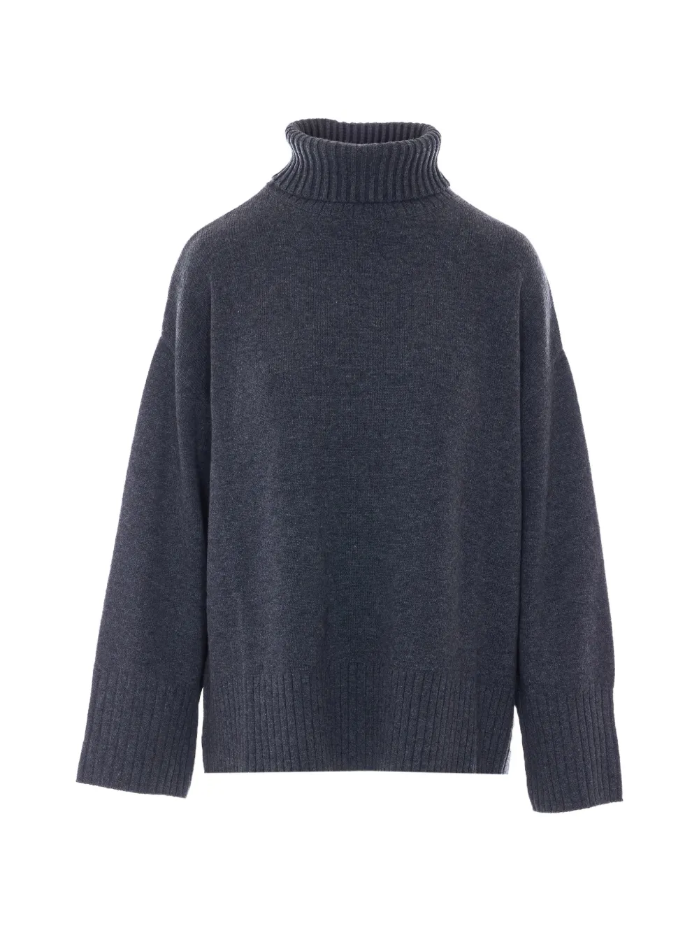 PINKO roll-neck ribbed-trim wool sweater - Grigio