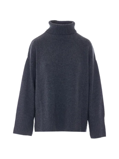 PINKO jersey de lana con ribete de canalé y cuello vuelto