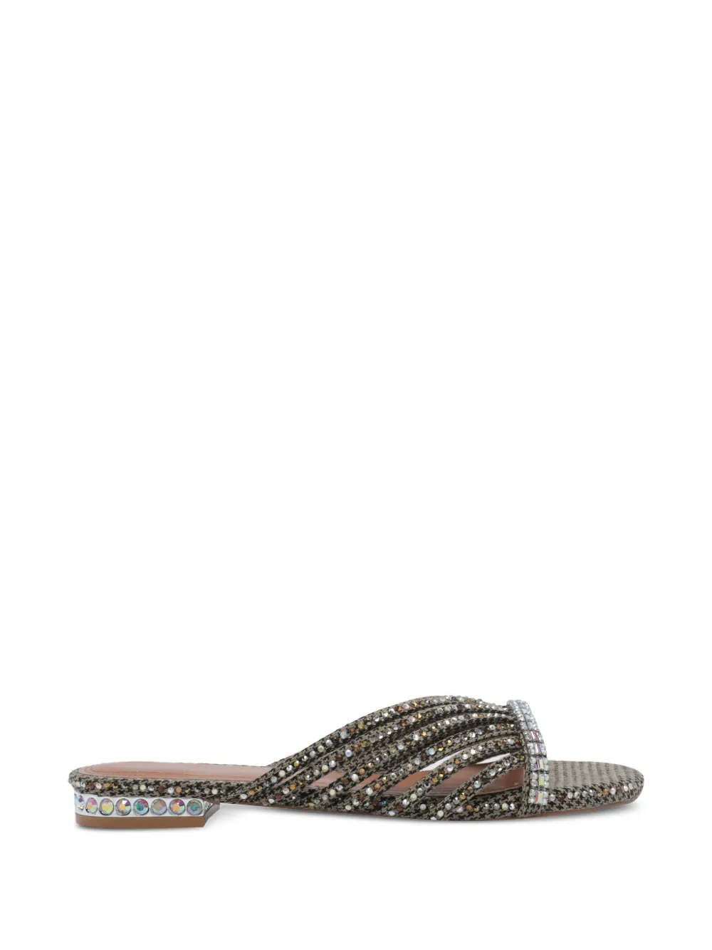 Kurt Geiger London crystal strap flat mules Beige