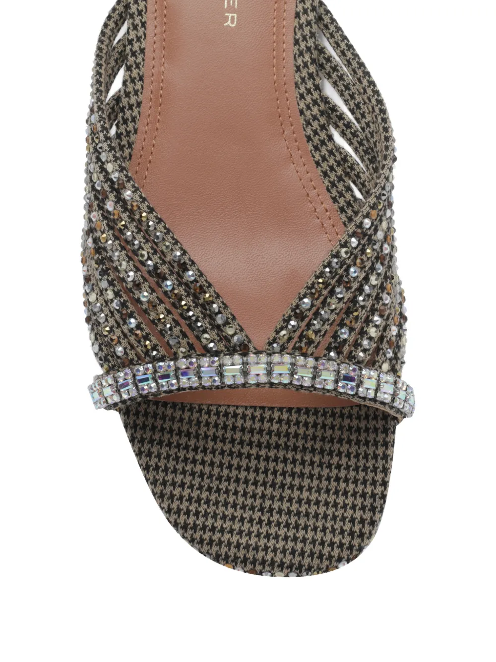 Kurt Geiger London crystal strap flat mules Beige
