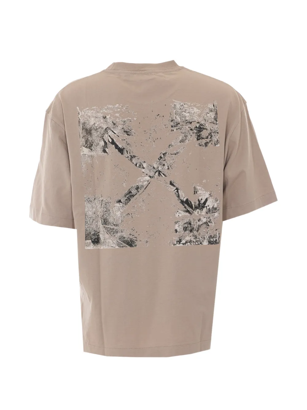 Off-White Arrows-print logo-print T-shirt Beige