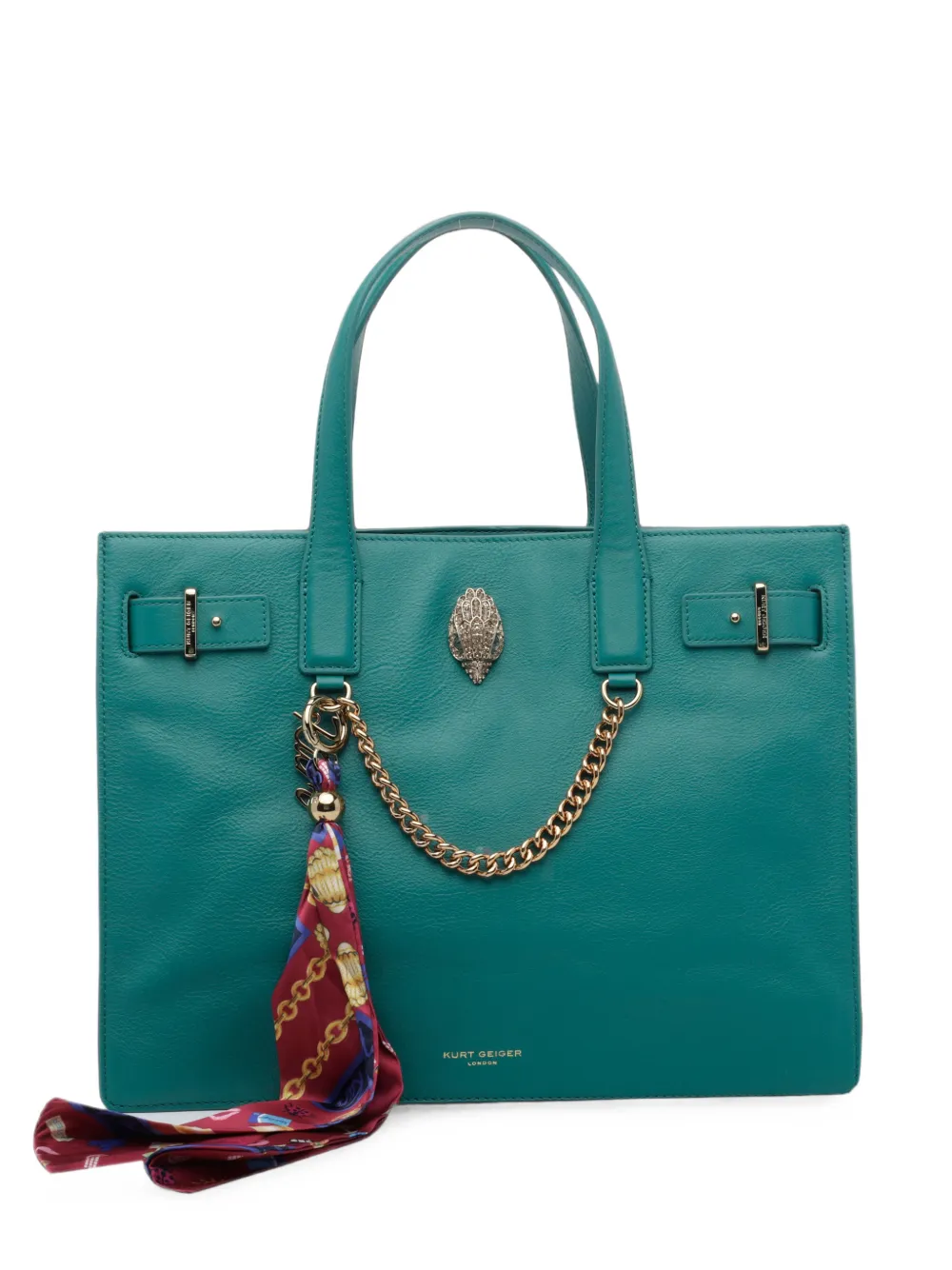 Kurt Geiger London scarf-detail Eagle-plaque tote bag - Verde