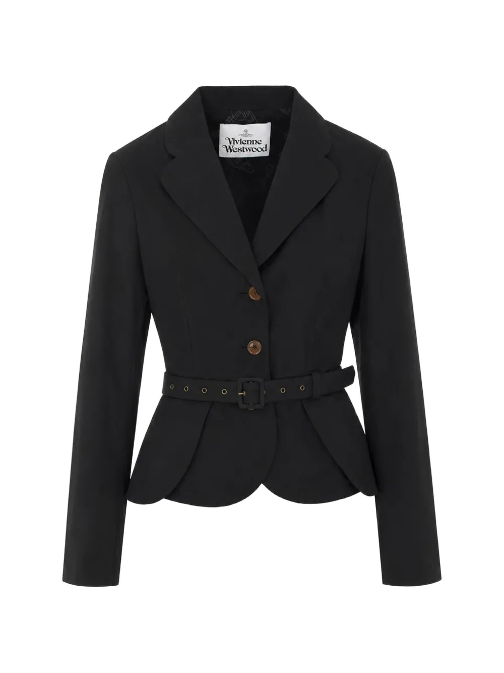 Vivienne Westwood belted peplum-hem jacket - Nero
