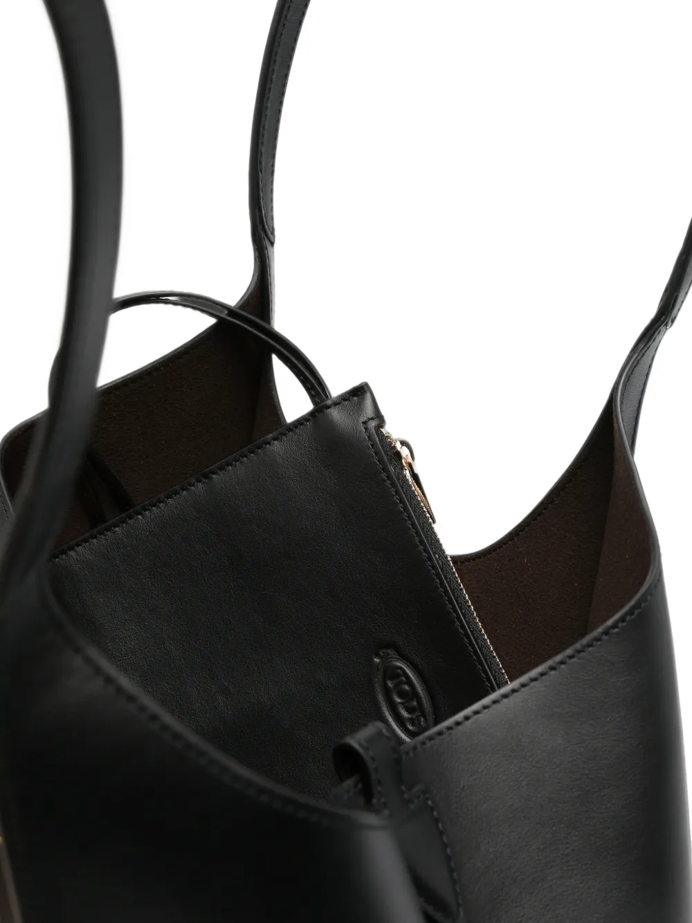 Tod's T Timeless leren shopper Zwart