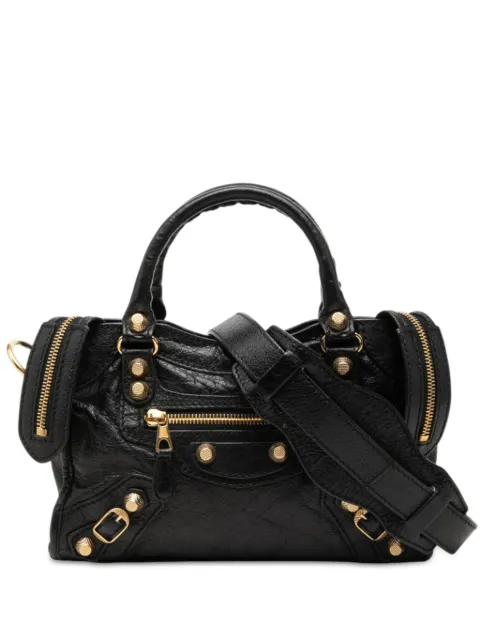 Balenciaga Pre-Owned 2018-2026 Mini Lambskin Motocross Giant 21 City satchel