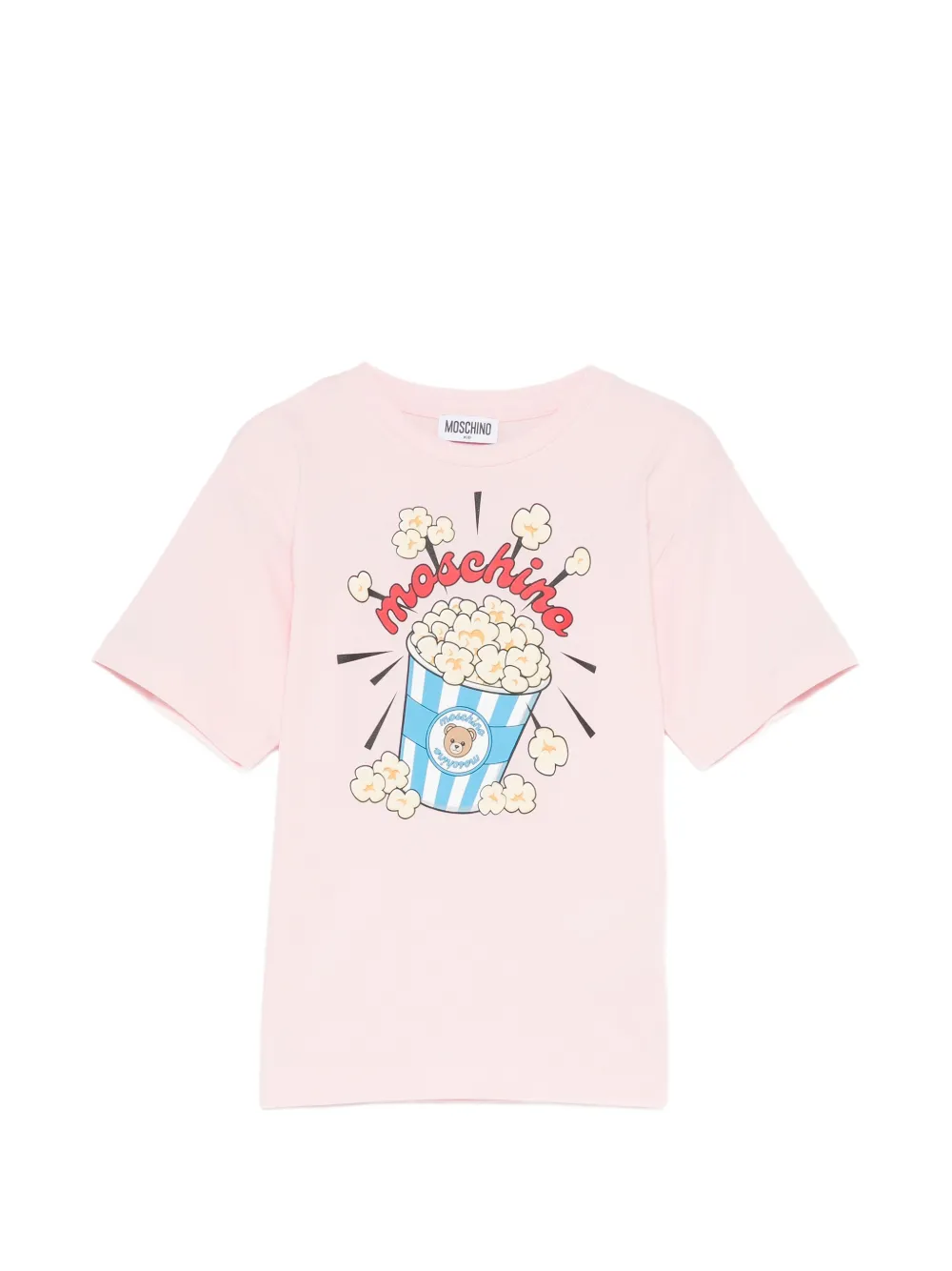 Moschino Kids T-shirt Teddy Bear con stampa popcorn - Rosa