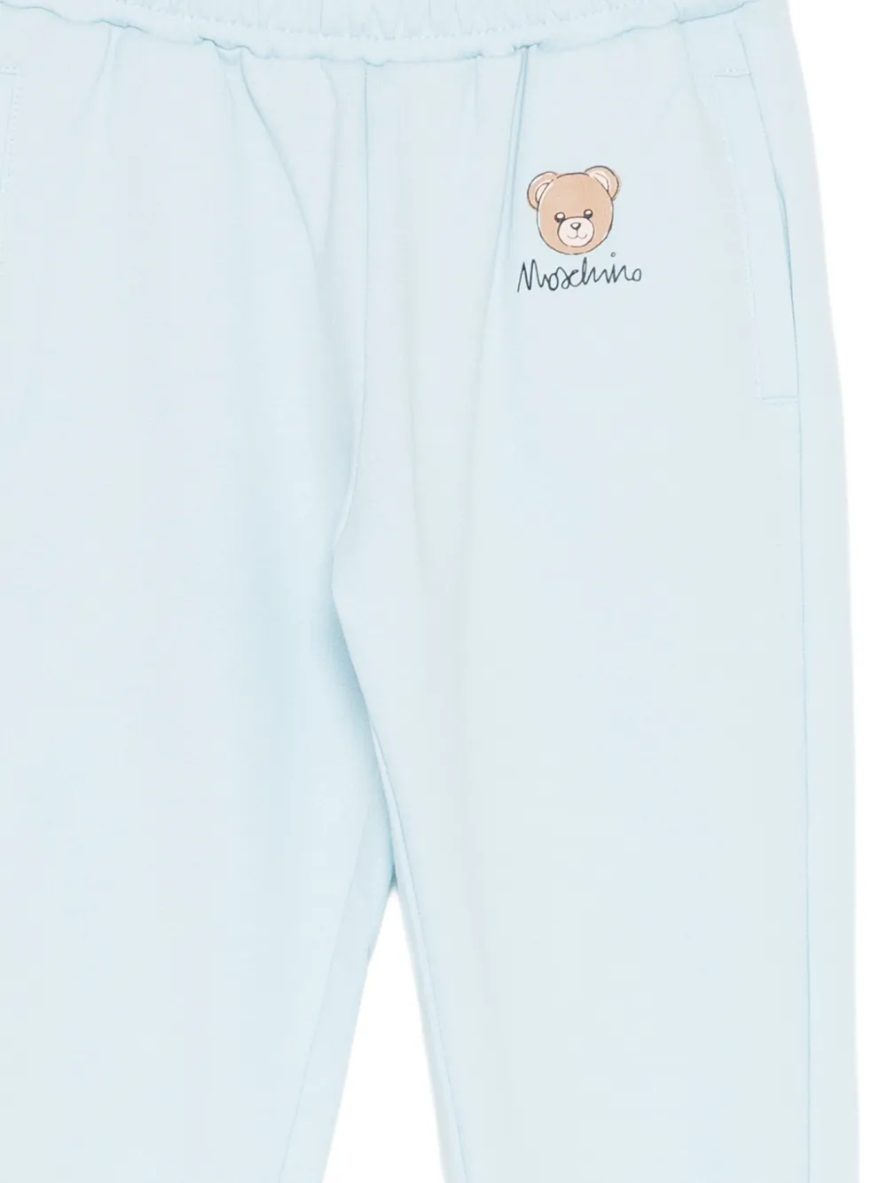 Moschino Kids Trainingsbroek met logoprint Blauw