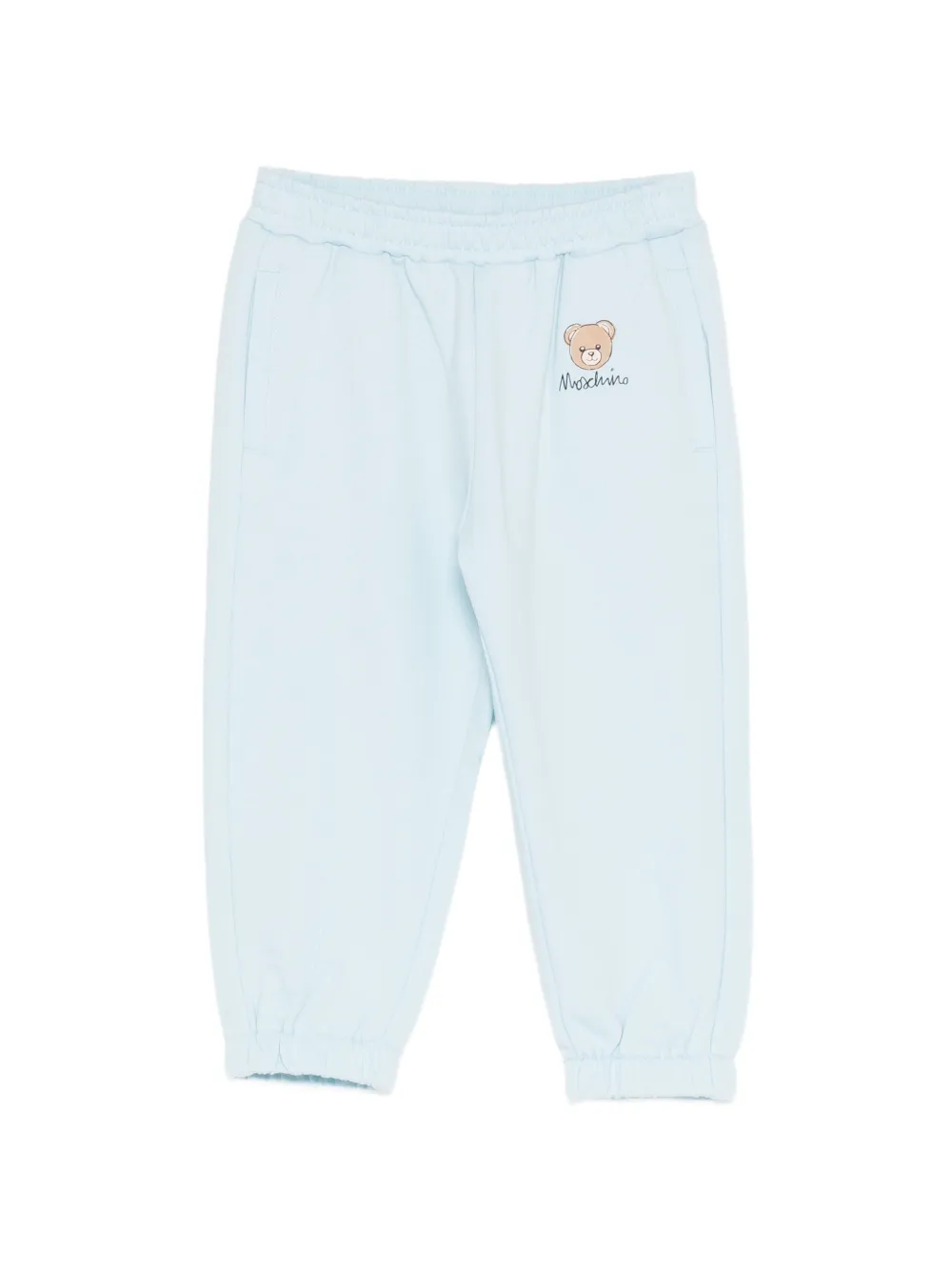Moschino Kids Trainingsbroek met logoprint Blauw