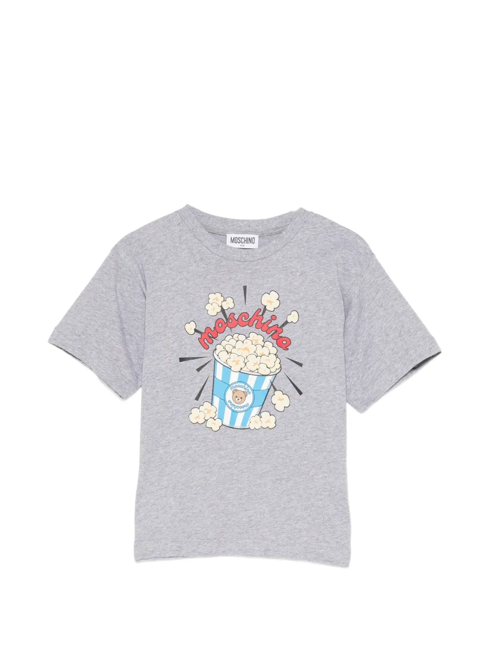 Moschino Kids popcorn-print T-shirt - Grigio