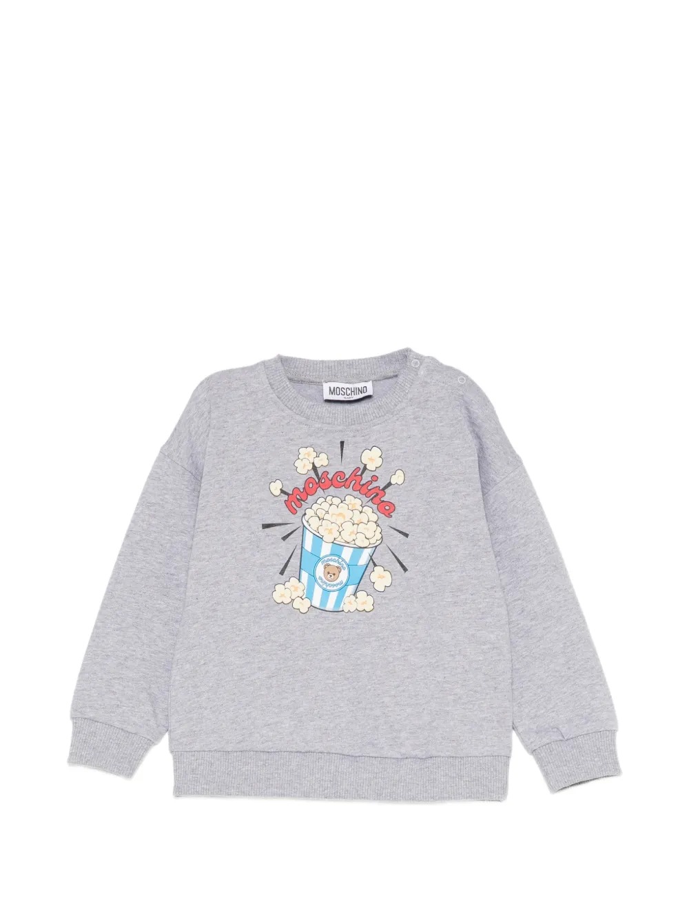Moschino Kids popcorn-print Teddy Bear sweatsjirt - Grigio