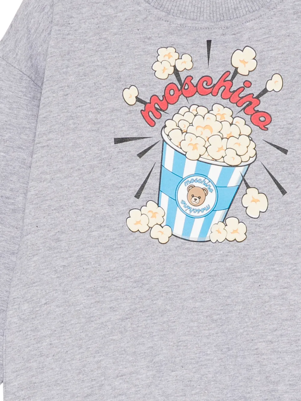 Moschino Kids Teddy Bear sweater met popcorn-print Grijs