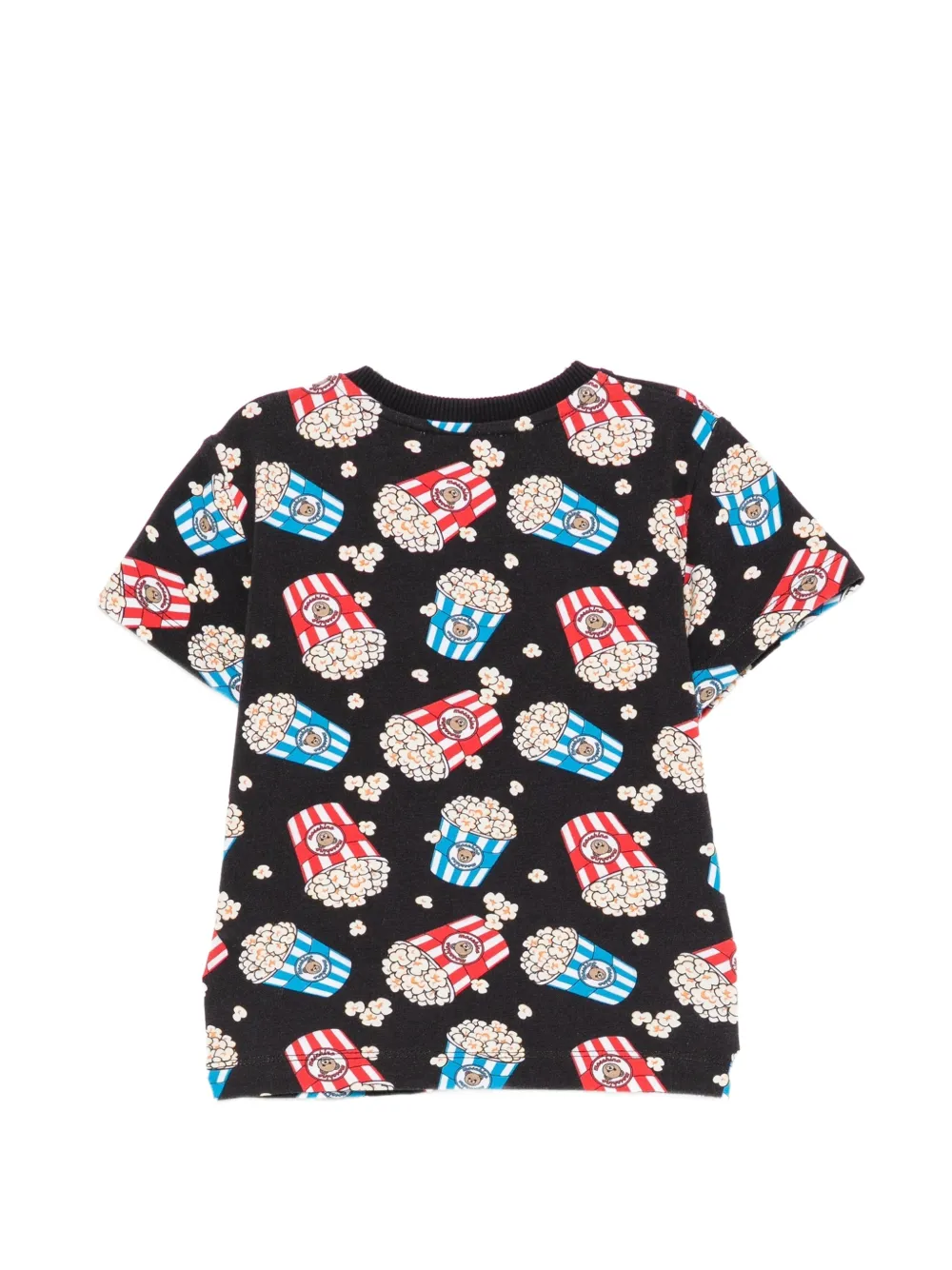 Moschino Kids T-shirt met popcorn-print Zwart