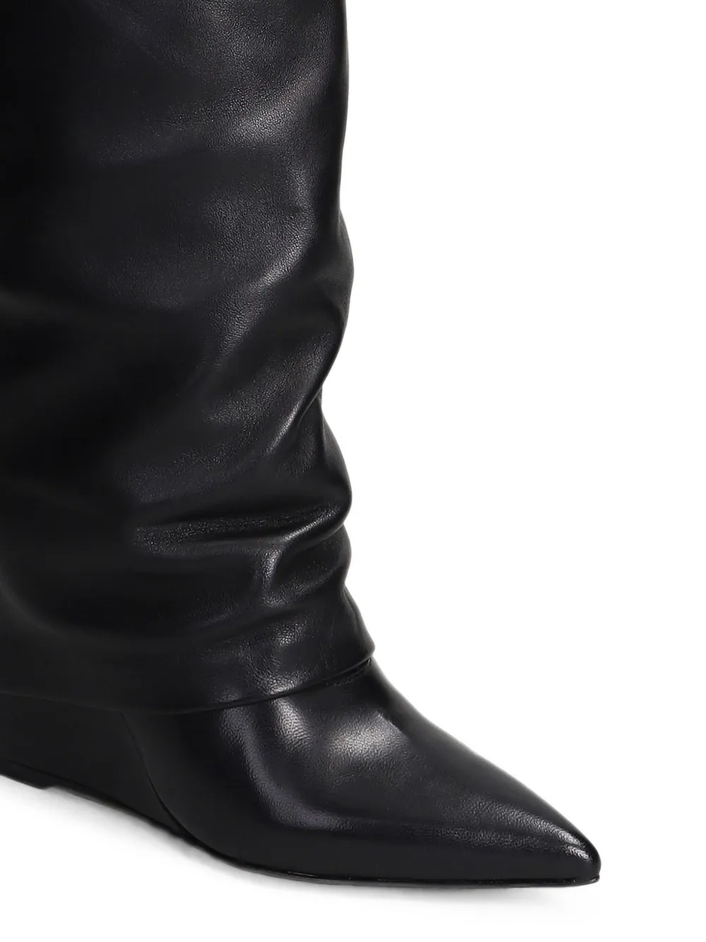 The Seller pointed-toe wedge boots Zwart