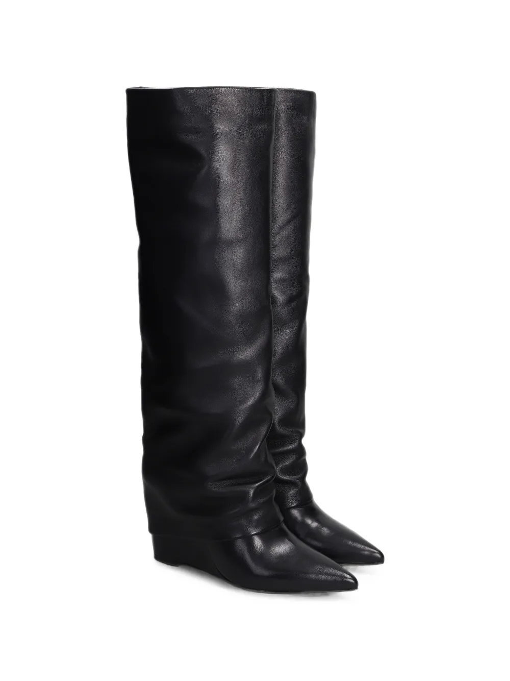 The Seller pointed-toe wedge boots Zwart